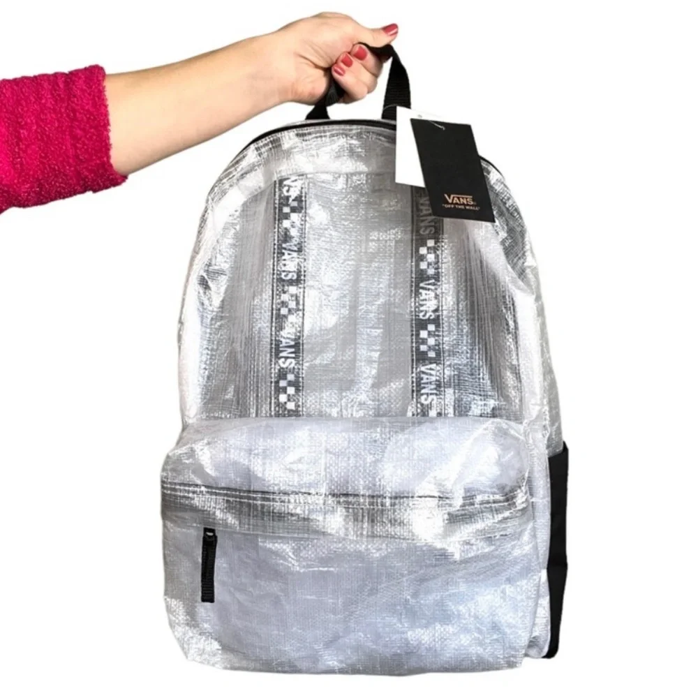 VANS Old Skool Backpack Clear Black 16.5 L x 12.75 W x 4.75 D